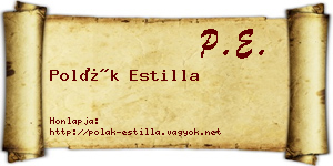 Polák Estilla névjegykártya